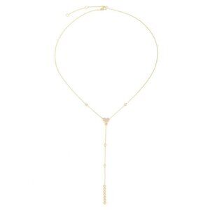 Diamond Serenity 14K (or 18k upon request) Yellow Gold Lariat Necklace